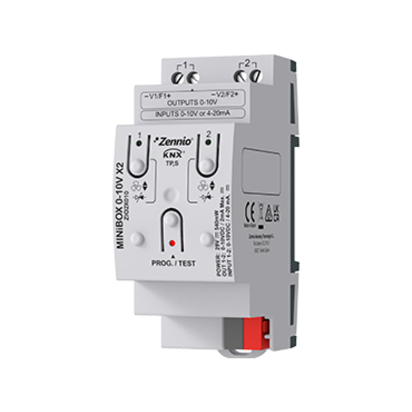 Zennio MINiBOX 0-10V X2 | Universele actuator 2 0-10 V | 2-kanaals