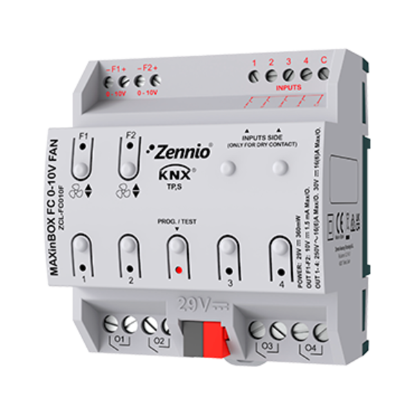 Zennio MAXinBOX FC 0-10V VENTOLA - Controller FAN-COIL