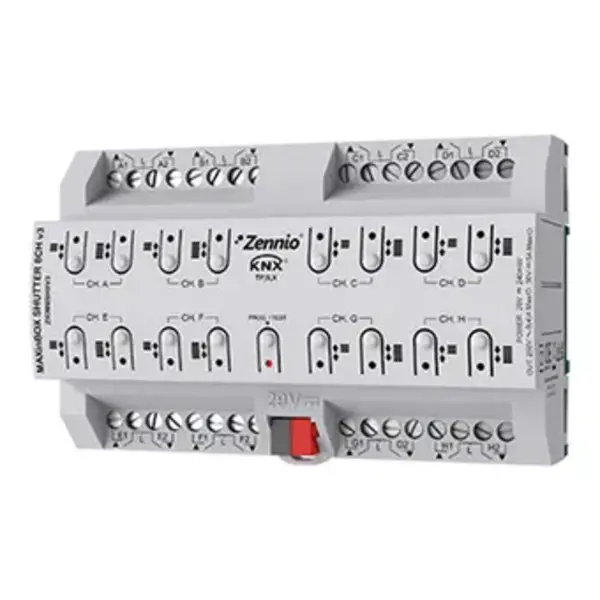 Zennio MAXinBOX SHUTTER | KNX-Jaloezie-actor | 8-voudig, Secure