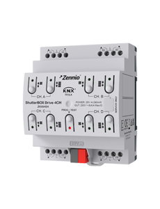 Zennio ShutterBOX Drive 4CH 4-channel shutter actuator with time measurement