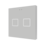 Zennio Tastsensor Flat | 2-voudig | Verlichte capacitieve touchschakelaar