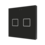 Zennio Tastsensor Flat | 2-voudig | Verlichte capacitieve touchschakelaar