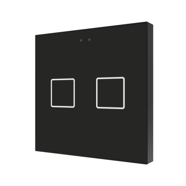 Zennio Tastsensor Flat | 2-fach | Hintergrundbeleuchteter kapazitiver Touchschalter