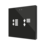 Zennio Tastsensor Flat | 2-voudig | Verlichte capacitieve touchschakelaar