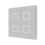Zennio Tastsensor Flat | 4-voudig | Verlichte capacitieve touchschakelaar