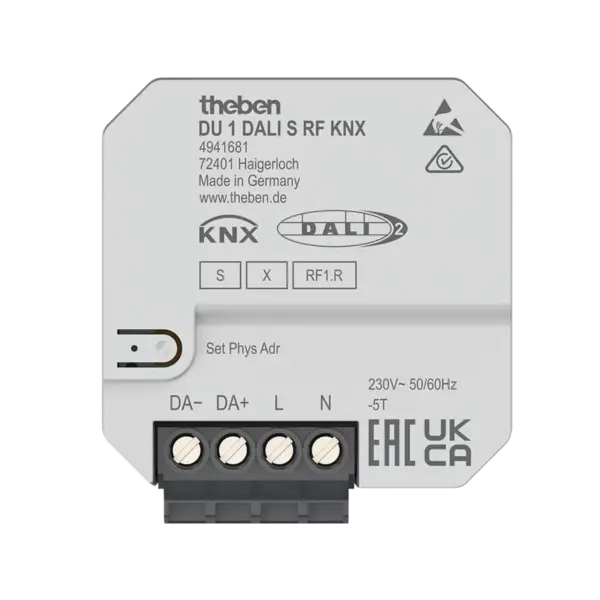 Theben DU 1 DALI S RF KNX – gateway RF DALI - KNX a 1 canale