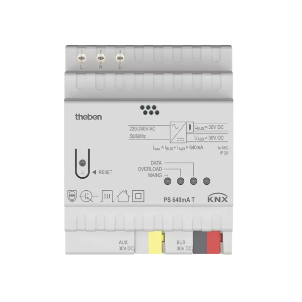 Theben PS 640 mA T KNX – Power supply and monitoring for KNX systems