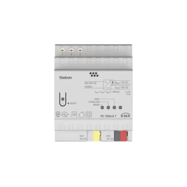 Theben PS 1280 mA T KNX – Fuente con control básico para sistema KNX