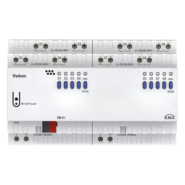 Theben RM 8 I KNX Schaltaktor 8x16A C-Last FIX2 mit Stromerkennung
