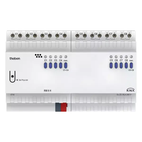 Theben RM 8 H KNX atuador 8x25A carga C FIX2