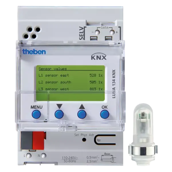 Theben LUNA 134 KNX twilight switch with external light sensor