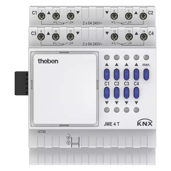 Theben JME 4 T KNX 4-fold blind actuator, MIX2 extension module