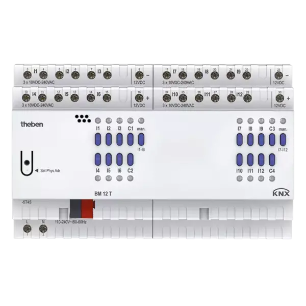 Theben  BM 12 T KNX 12-voudige binaire ingang 10 V DC – 240 V AC met LED