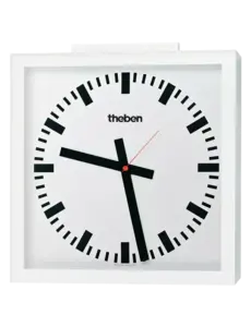 Theben OSIRIA 251 BQ KNX | 40x40 cm, blokcijfers, blokstrepen, wit gelakt