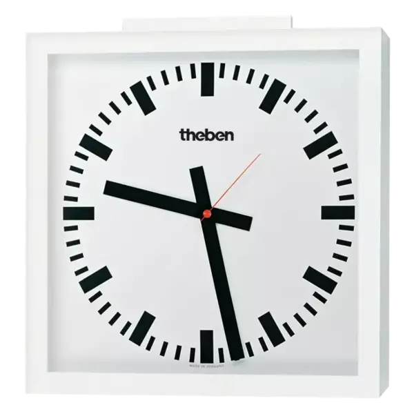Theben OSIRIA 251 BQ KNX | 40x40 cm, blokcijfers, blokstrepen, wit gelakt