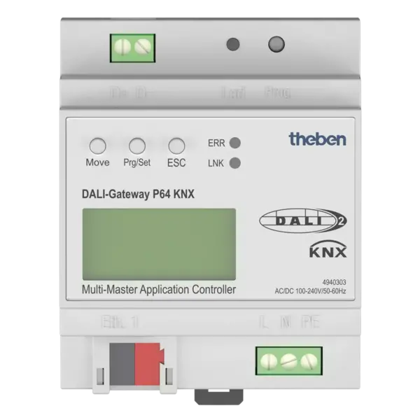 Theben DALI Gateway P64 KNX | 1 channel, multimaster, DALI-2, KNX bus