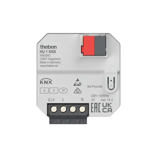 Theben HU 1 KNX | 1-ch. flush heating actuator with KNX Data Secure