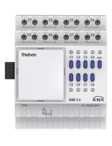 Theben RME 8 S KNX | Atuador 8 can. 16 A, módulo de expansão MIX2