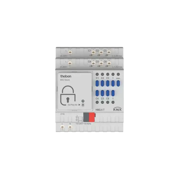 Theben HMG 6 T KNX | Atuador aquecimento 6 canais 24–240 V AC módulo base MIX2