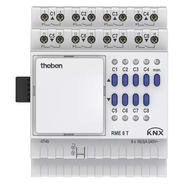 Theben RME 8 T KNX | 8-v. schakel/4-v. jaloezie 16 A uitbreidingsmod. MIX2