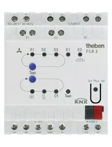 Theben FCA 2 KNX | Fan-Coil-Aktor | Für 2-/4-Leiter-Systeme, 0–10 V