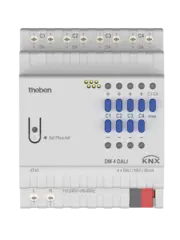 Theben DM 4 DALI KNX | 4-Kanal DALI-Dimmaktor für 4×30 DALI-Treiber