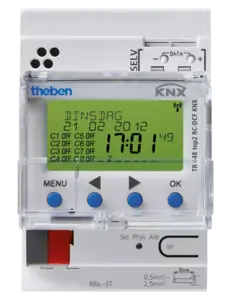 Theben TR 648 top2 RC-DCF KNX digital annual timer, 8-channel, astro, pulse, DCF