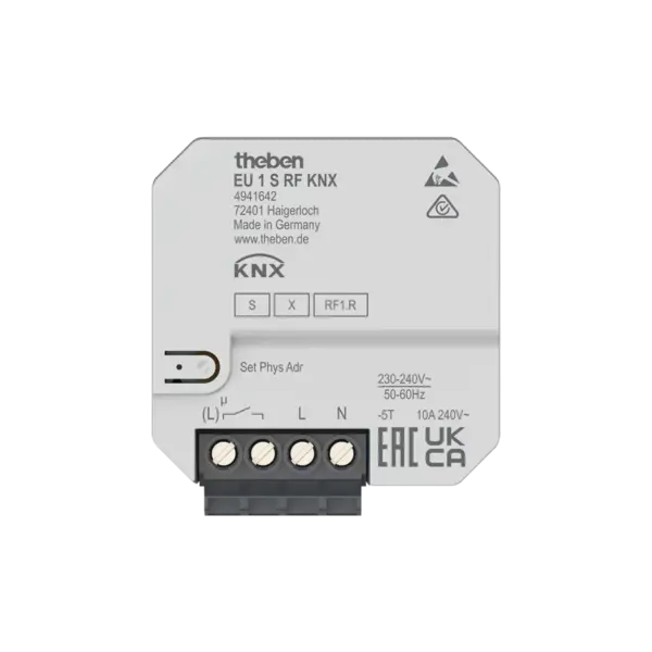 Theben EU 1 S RF KNX – 1-channel RF heating actuator electric, Data Secure