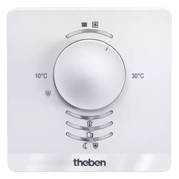Theben RAMSES 718 P KNX – Room thermostat, rotary, 4 binary inputs