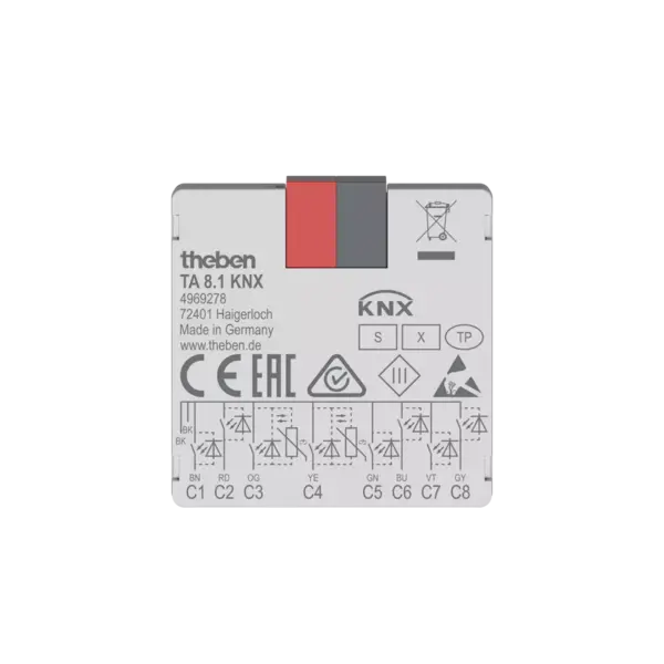 Theben TA 8.1 KNX – Ingresso/uscita binaria 8 canali, incasso, Data Secure