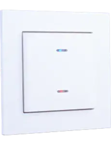 Weinzierl White glossy rocker plates with LED for MATCH 55, excl. frame