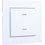 Weinzierl White glossy rocker plates with LED for MATCH 55, excl. frame