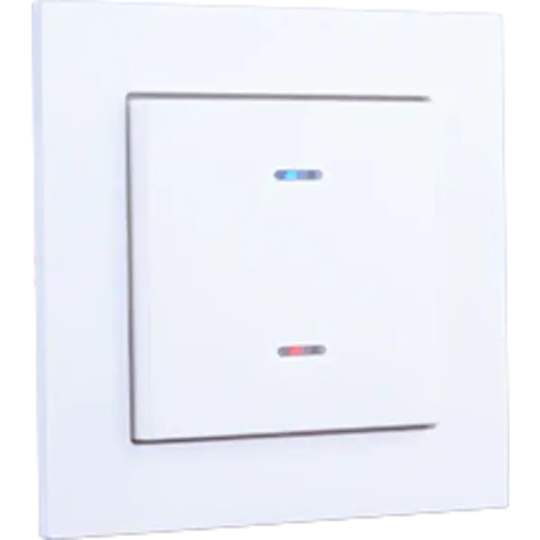 Weinzierl White glossy rocker plates with LED for MATCH 55, excl. frame