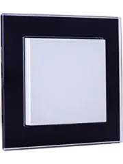 Weinzierl Glossy black frame & white plastic rockers without LED MATCH 55