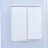 Weinzierl White glossy rocker plates without LED for MATCH 55, excl. frame