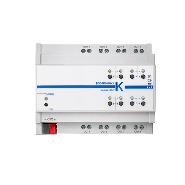 eelectron Attuatore KNX 8 canali 16A – 230V AC per carichi & tapparelle