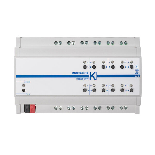 eelectron 12-channel KNX switch actuator 16A – 230V AC for loads & shutters