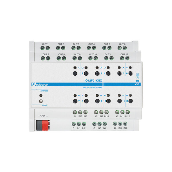 eelectron Actionneur KNX / I/O | 12 IN / 12 OUT | 16A / 16AX – charge C-load