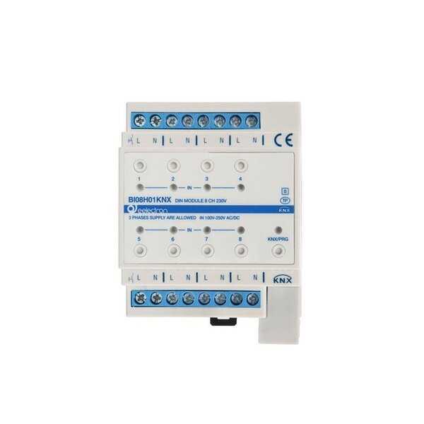 eelectron Universal DIN Module 8 IN – High Voltage 100–250 V AC/DC