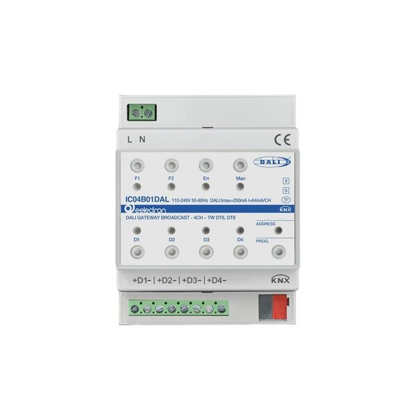 eelectron Gateway KNX DALI de 4 canais com DT6/DT8, BC e Data Secure