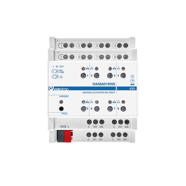 eelectron KNX DIN Heizungsaktor 8 In / 8 Out