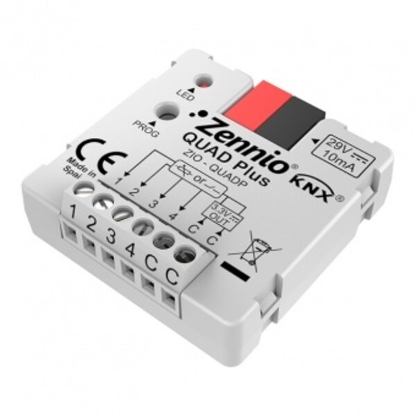 Zennio Zennio Quad PLUS Input module with 4 analog-digital inputs