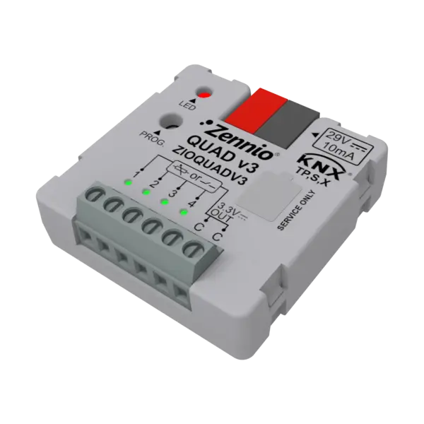 Zennio Módulo Zennio Quad PLUS V3 com 4 entradas analógicas-digitais