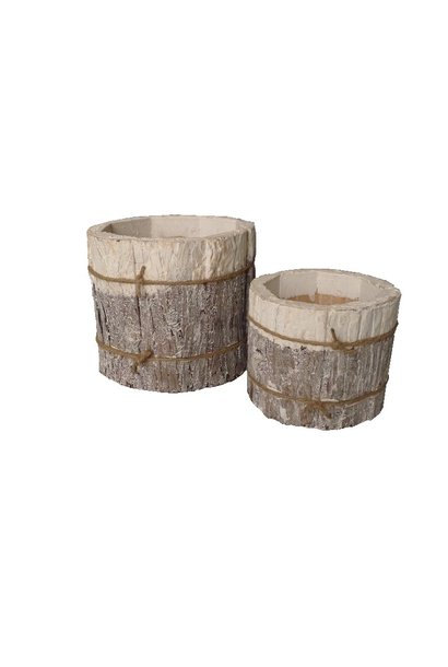 bark pot white set