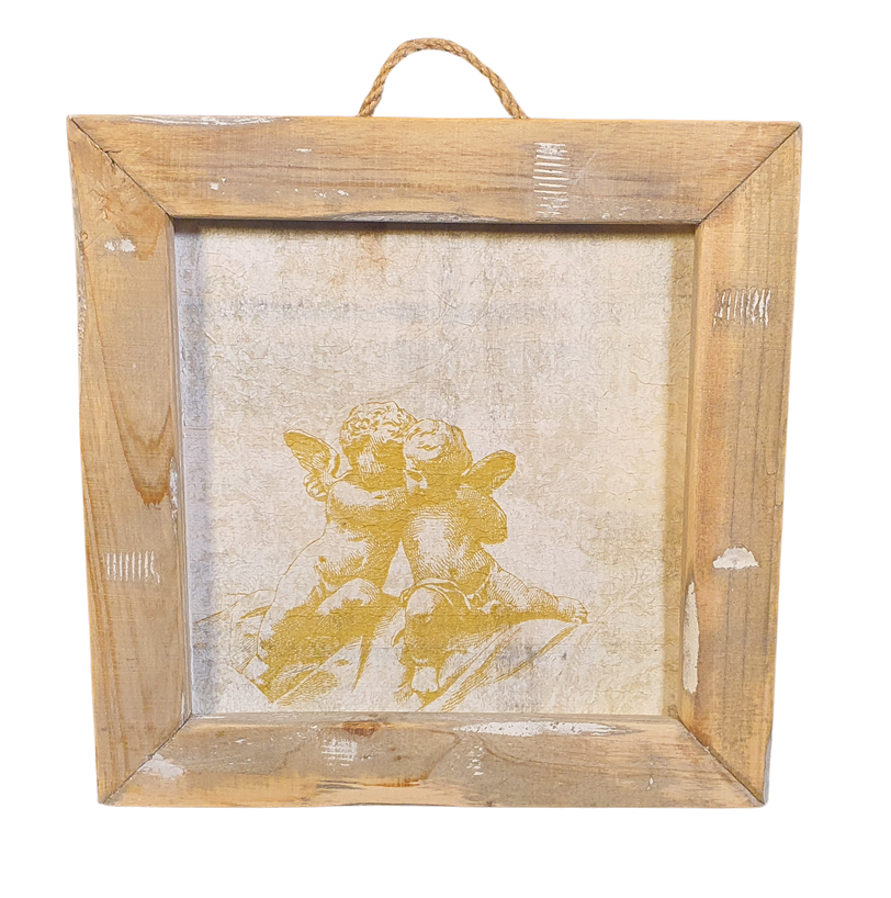wooden tile old dutch golden angels-1