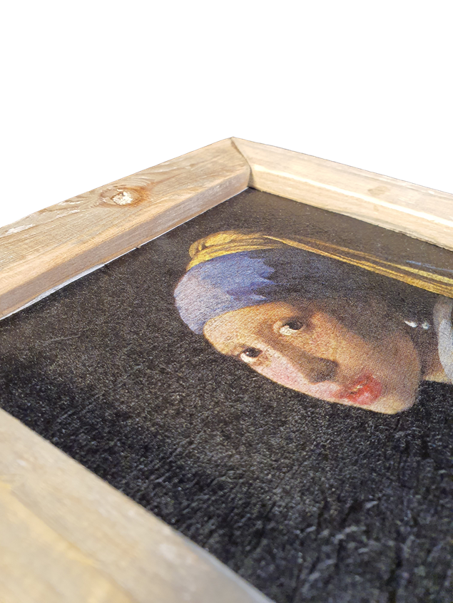 wooden tile old dutch girl with a pearl earring-4