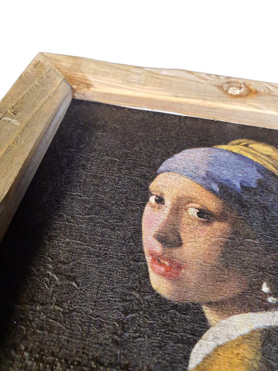 wooden tile old dutch girl with a pearl earring-7