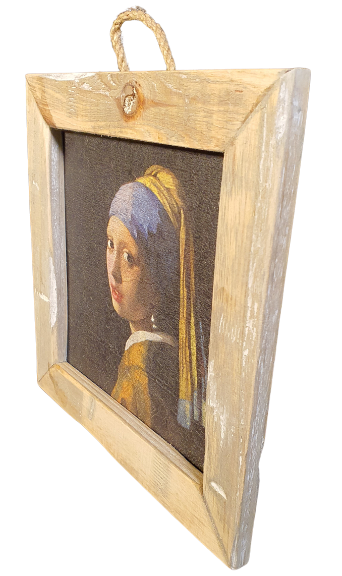 wooden tile old dutch girl with a pearl earring-8
