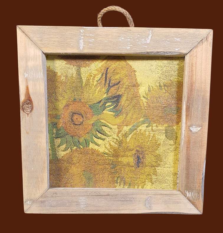 wooden tile old dutch v gogh sunflower-7