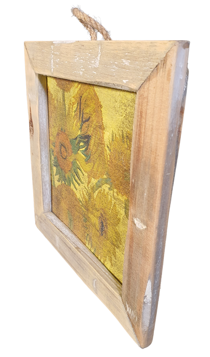 wooden tile old dutch v gogh sunflower-8